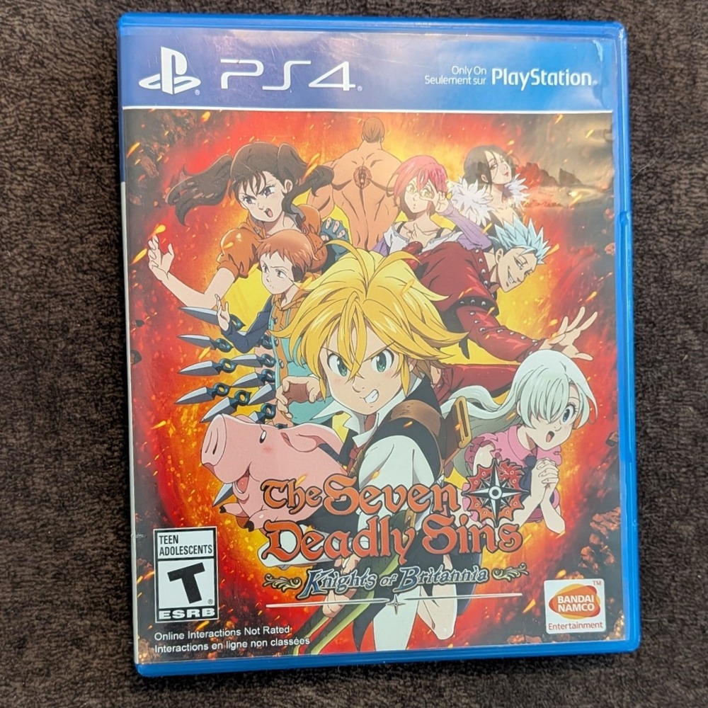 The Seven Deadly Sins Knights of Britannia Sony PlayStation‎ 4 PS4 Bandai Namco